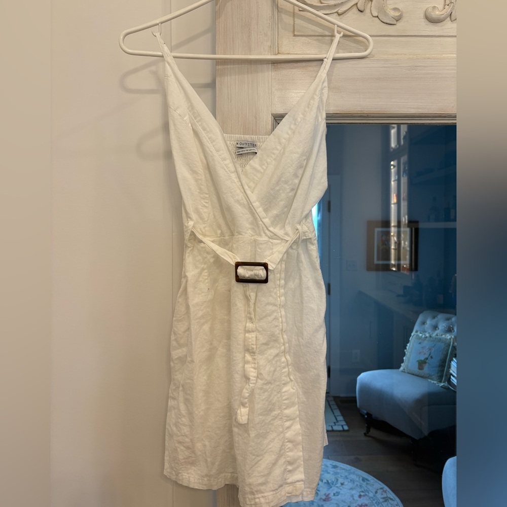 Urban Outfitters White Mini Dress with Belt